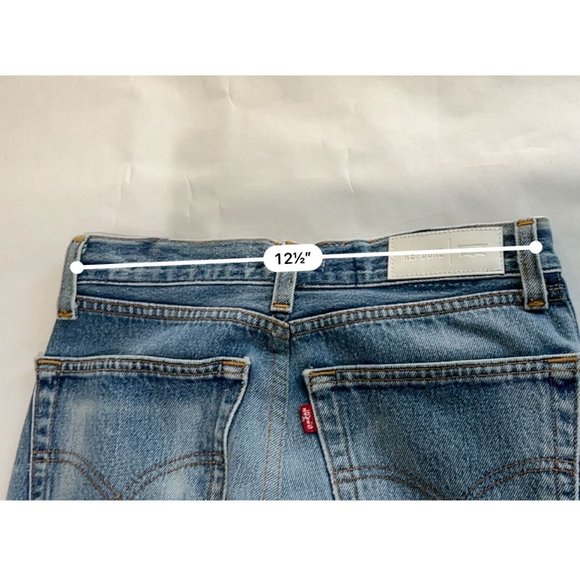 NWOT RE/DONE x Levi's Button Fly Jeans in Blue - Picture 4 of 5